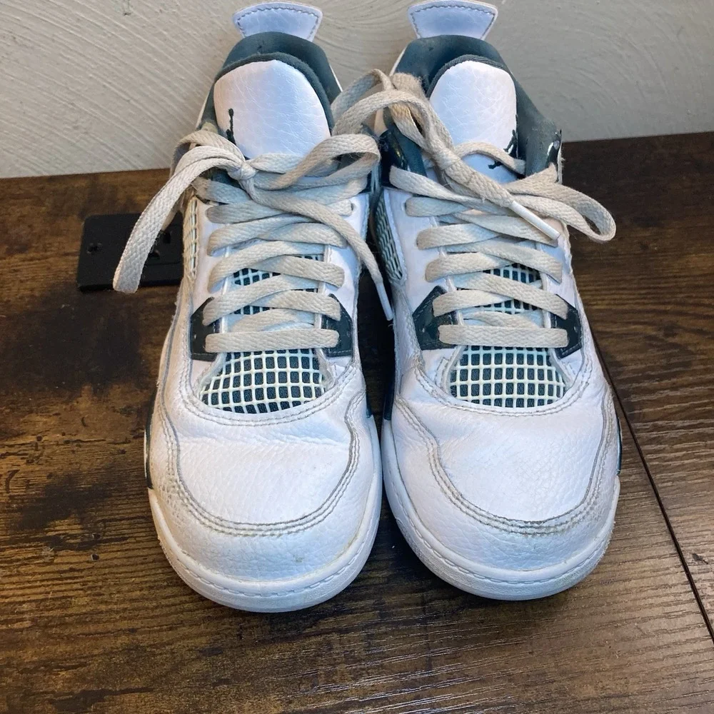 Air‎ Jordan 4 Retro Oxidized Green GS 1Y White BQ7669-103 Youth Sneakers